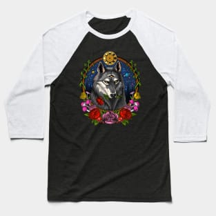 Psychedelic Wolf Baseball T-Shirt